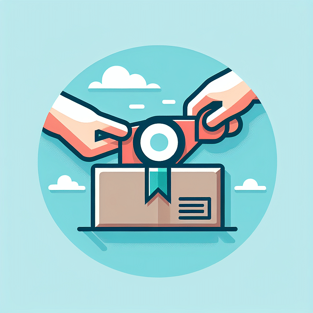 foam enclosure being sealed with packing tape