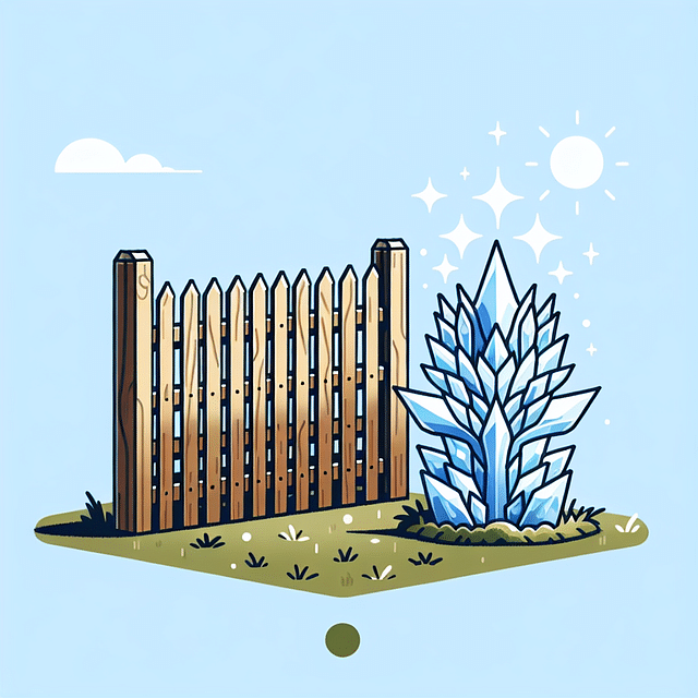 windbreak protecting an ice sculpture