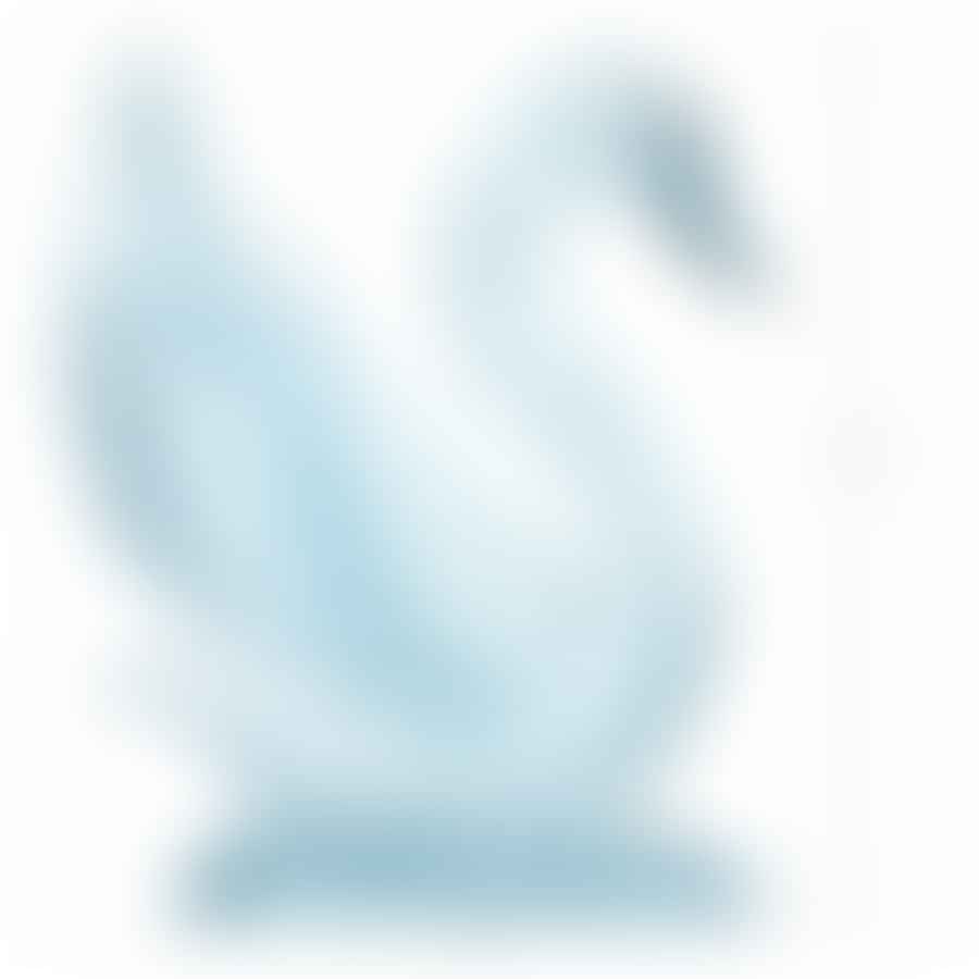 Sketch of a swan ice sculpture with dimensions noted