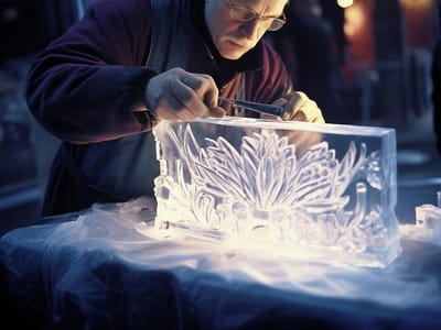 A Glimpse into the World of Elegant Ice Sculptures: From Creation to Display