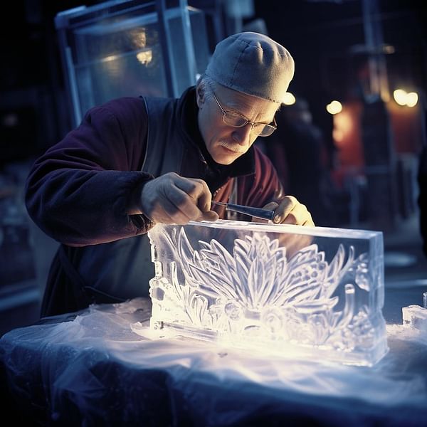 A Glimpse into the World of Elegant Ice Sculptures: From Creation to Display