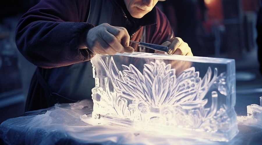 A Glimpse into the World of Elegant Ice Sculptures: From Creation to Display
