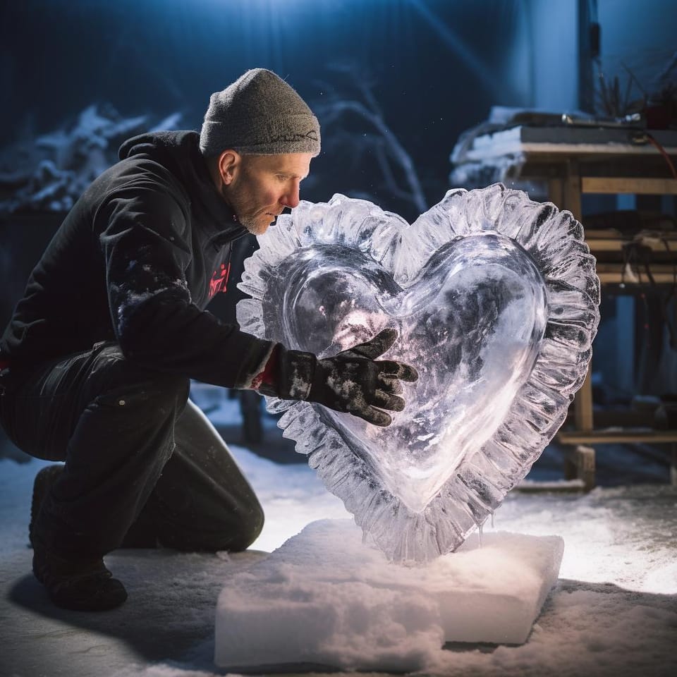 Discovering the Heart of Ice Sculpting: Creating a Heart Ice Sculpture
