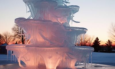Ice Fountains: The Frozen Masterpieces of Sculpture Art