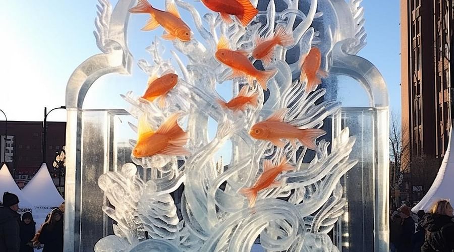 Remarkable Ice Sculptures in Detroit: A Visual Feast