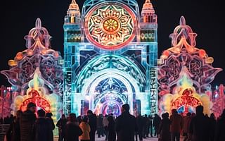 Are there any unique cultural experiences or festivals where ice sculptures play a significant role?