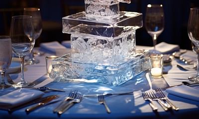 How can I incorporate ice sculptures into my wedding theme?