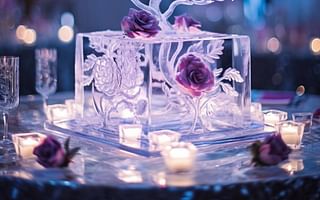 How can ice sculptures inspire a unique wedding theme?