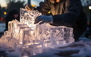 How can you create an ice sculpture for a party?