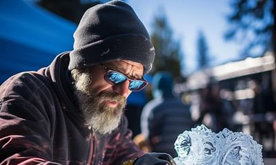 How is ice sculpting done?