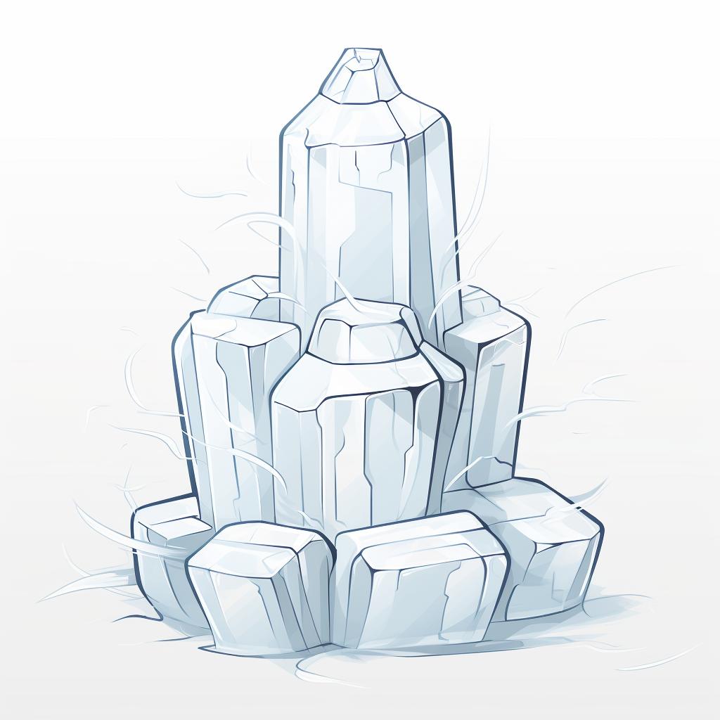 Sketch of a simple ice sculpture design