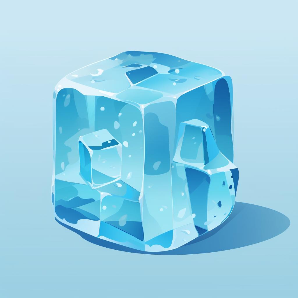 A clear, pure block of ice.