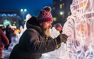 What are some unique ideas for incorporating ice sculptures into festival competitions?