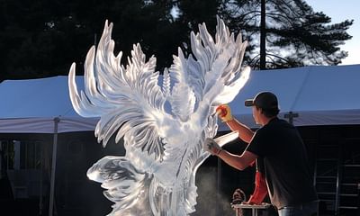 What happens to the large amounts of perishable wedding ice sculptures after the event?