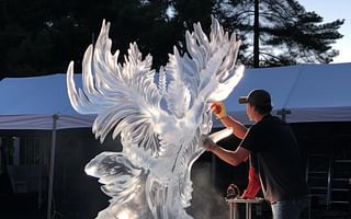 What happens to the large amounts of perishable wedding ice sculptures after the event?