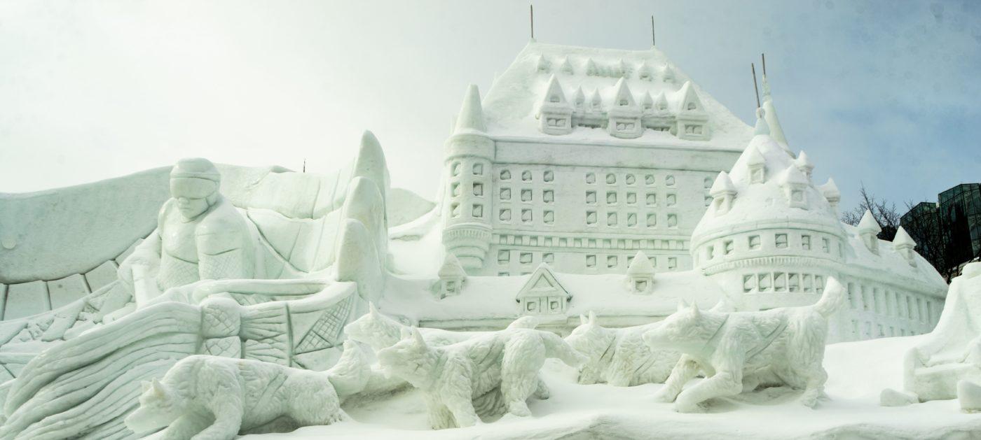 Snow sculptures at the Quebec Winter Carnival
