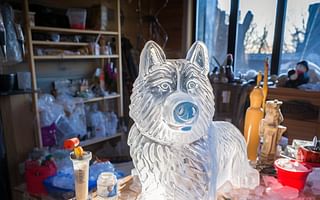 What materials are required to create a snow dog sculpture?