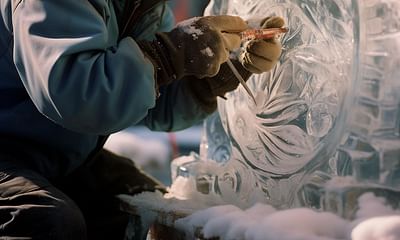 What strategies can be used to preserve the structural integrity of ice sculptures in challenging weather conditions?