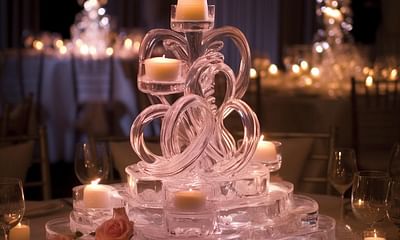 What types of ice sculptures are suitable for wedding decorations?