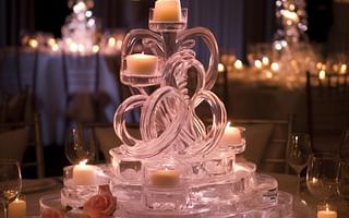 What types of ice sculptures are suitable for wedding decorations?