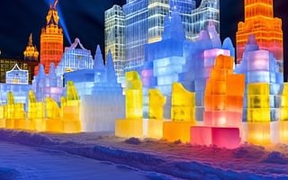 Where is the most renowned winter light festival featuring ice sculptures held?